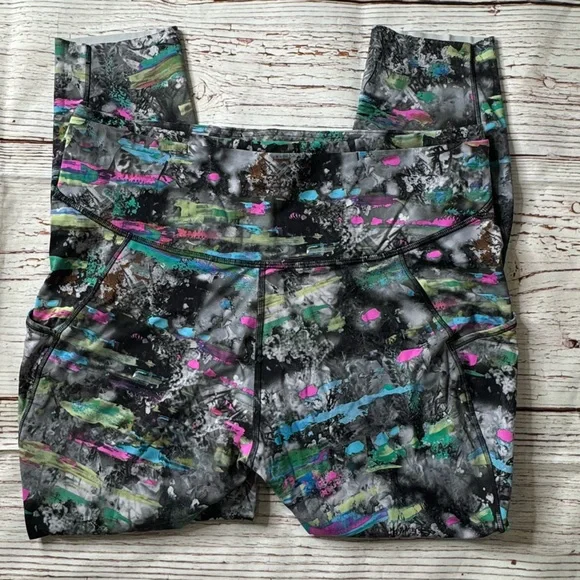 Lululemon Fast and Free High-Rise Tight 25" in Paint Drift Multi Sz 12